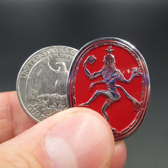 Vintage Red Shiva God Cuff Links - Picture 4 of 4